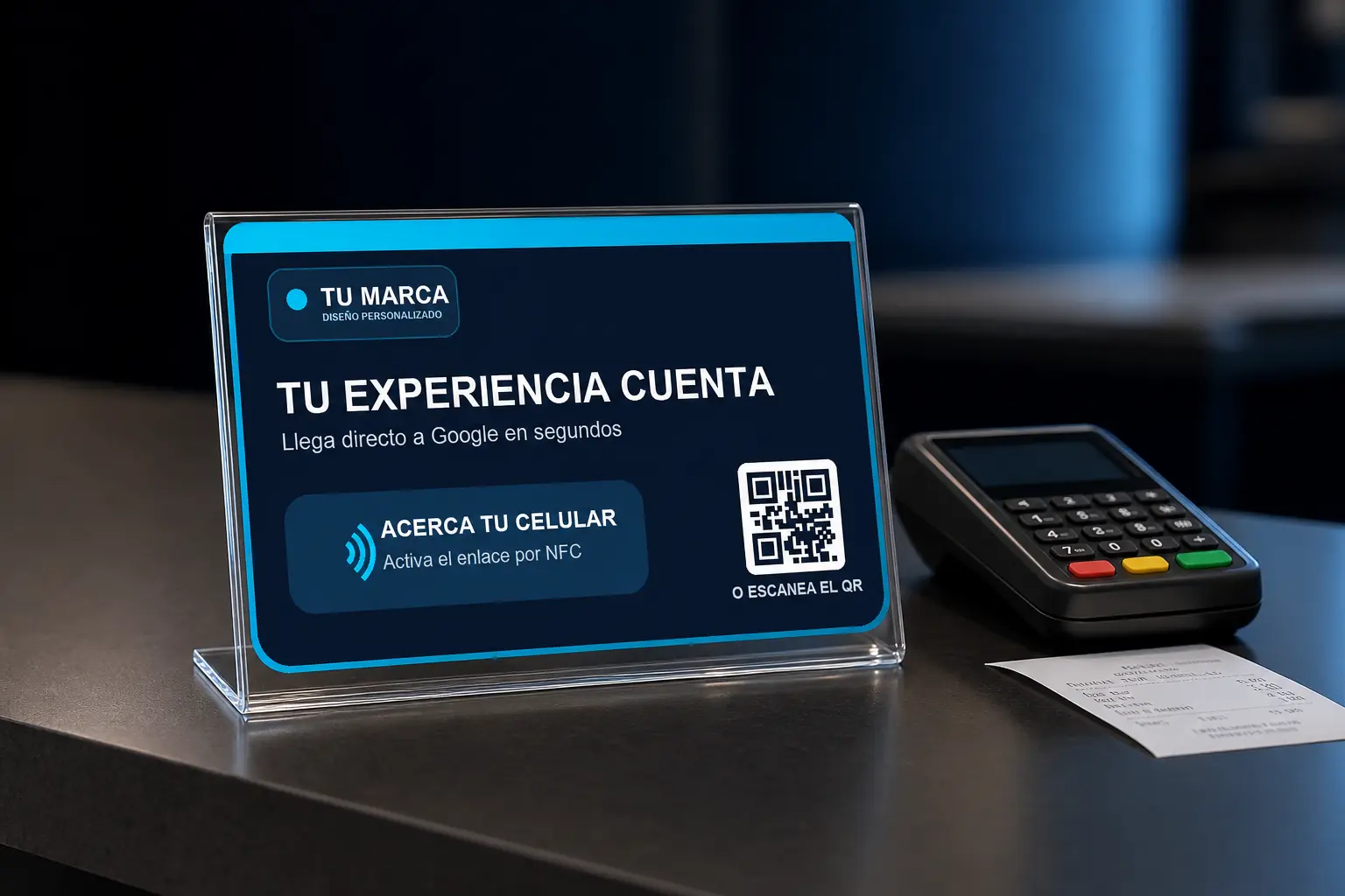 Connect Card personalizada en un punto de atención